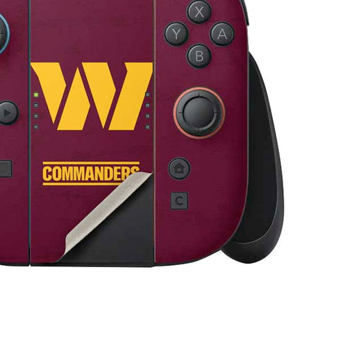 NFL Washington Commanders Distressed Nintendo Switch 2 (2025) Joy-Con Controller Skin