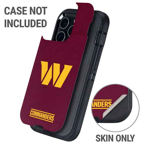 NFL Washington Commanders Distressed Otterbox Defender iPhone Skin