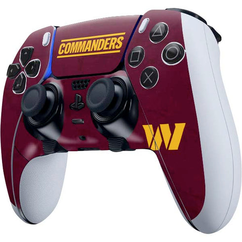 NFL Washington Commanders Distressed PS5 DualSense Edge Pro Controller Skin