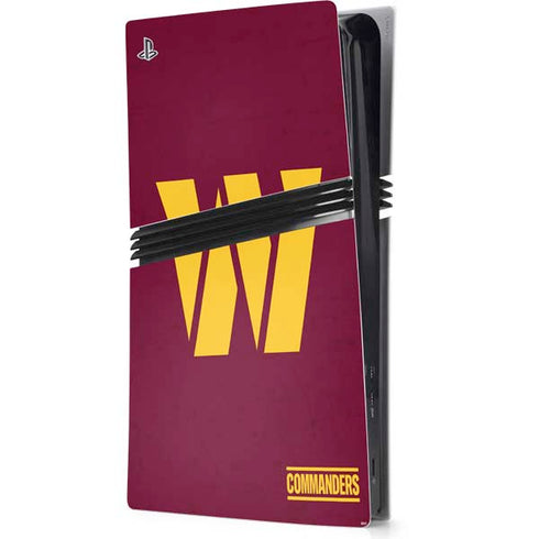 NFL Washington Commanders Distressed PS5 Pro Console Skin