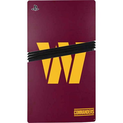 NFL Washington Commanders Distressed PS5 Pro Console Skin