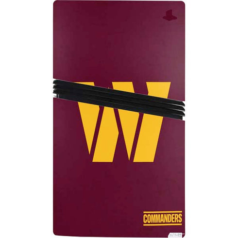 NFL Washington Commanders Distressed PS5 Pro Console Skin