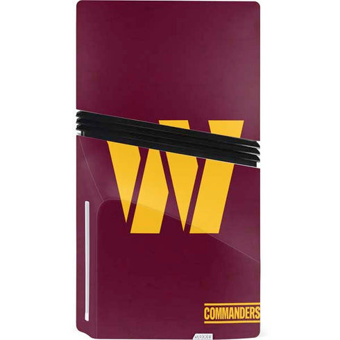 NFL Washington Commanders Distressed PS5 Pro Disk Bundle Skin