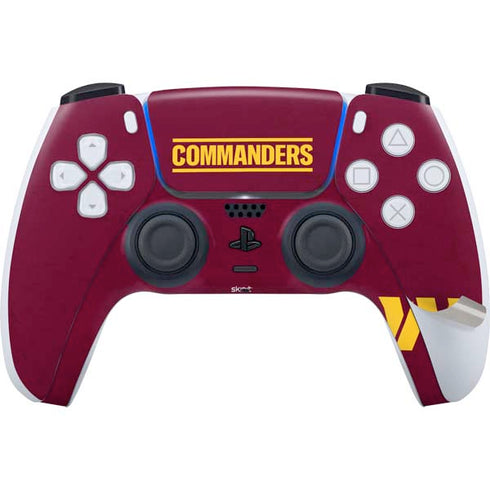 NFL Washington Commanders Distressed PS5 Pro Disk Bundle Skin