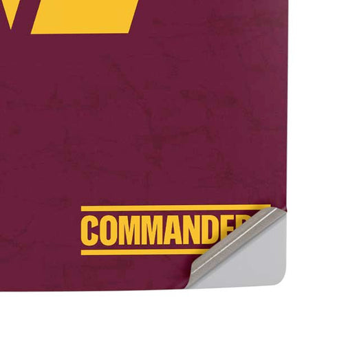 NFL Washington Commanders Distressed PS5 Pro Disk Console Skin