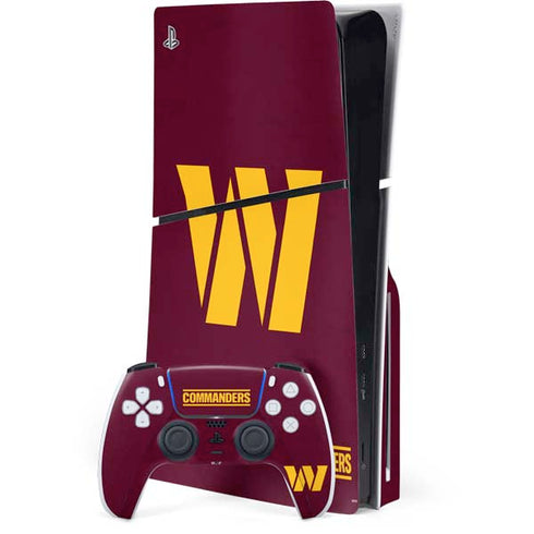 NFL Washington Commanders Distressed PlayStation PS5 Skins