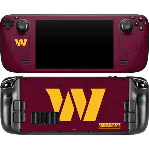 NFL Washington Commanders Distressed Steam Deck Handheld Gaming Computer OLED Skin