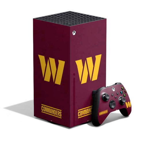 NFL Washington Commanders Distressed XBox Series X Digital Edition Bundle Skin