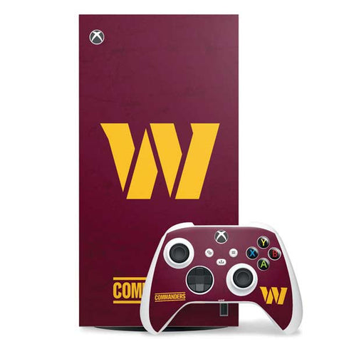 NFL Washington Commanders Distressed Xbox Series X Skins