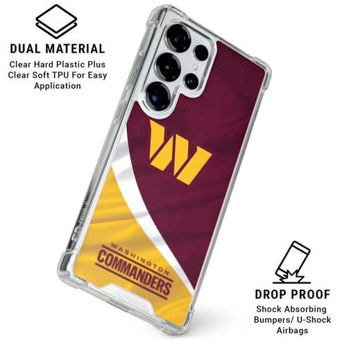 NFL Washington Commanders Flag Galaxy S26 Ultra Clear Case