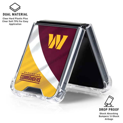 NFL Washington Commanders Flag Galaxy Z Flip7 Clear Case