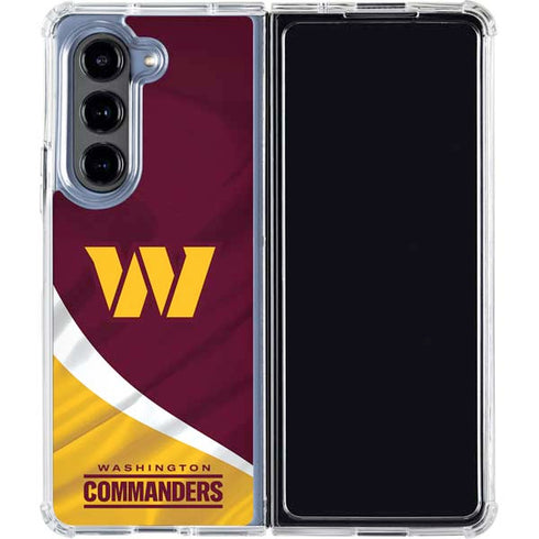 NFL Washington Commanders Flag Galaxy Z Fold5 5G Clear Case