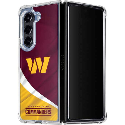 NFL Washington Commanders Flag Galaxy Z Fold5 5G Clear Case