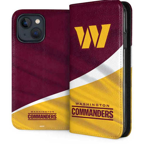 NFL Washington Commanders Flag iPhone 15 Plus Folio Case