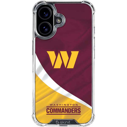 NFL Washington Commanders Flag iPhone 16 Plus Clear Case