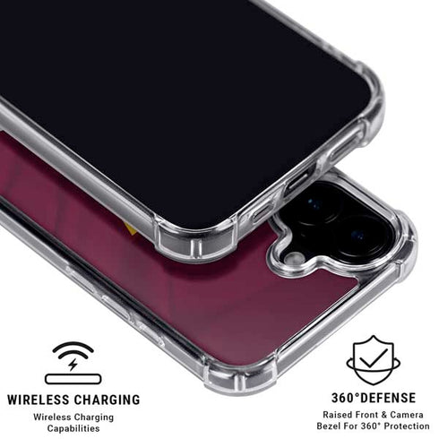 NFL Washington Commanders Flag iPhone 16 Plus Clear Case