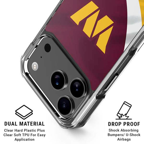 NFL Washington Commanders Flag iPhone 17 Pro Max Clear Case