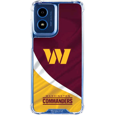 NFL Washington Commanders Flag Moto G 5G (2024) Clear Case
