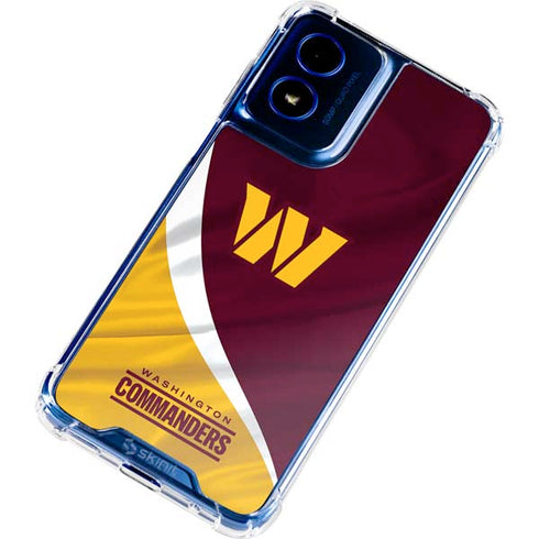 NFL Washington Commanders Flag Moto G 5G (2024) Clear Case