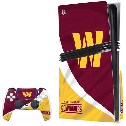 NFL Washington Commanders Flag PS5 Pro Disk Bundle Skin