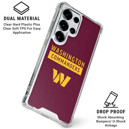 NFL Washington Commanders Galaxy S25 Ultra Clear Case