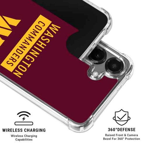 NFL Washington Commanders Galaxy S26 Clear Case