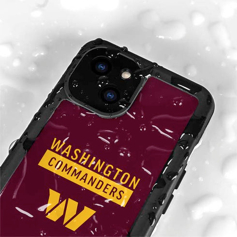 NFL Washington Commanders iPhone 15 Plus Waterproof Case