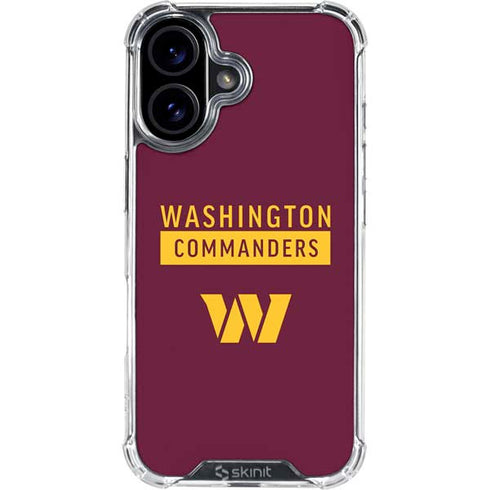 NFL Washington Commanders iPhone 16 Clear Case