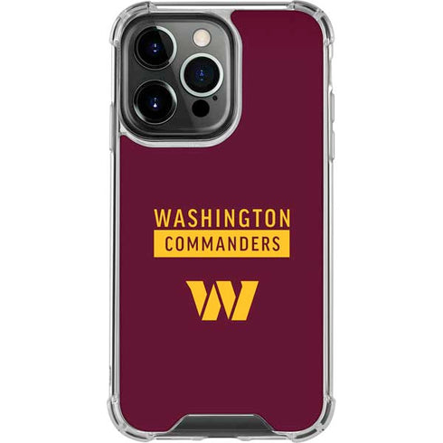 NFL Washington Commanders iPhone 16 Pro Clear Case