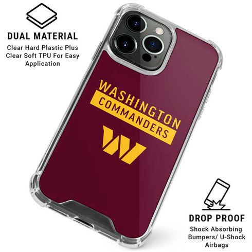 NFL Washington Commanders iPhone 16 Pro Max Clear Case