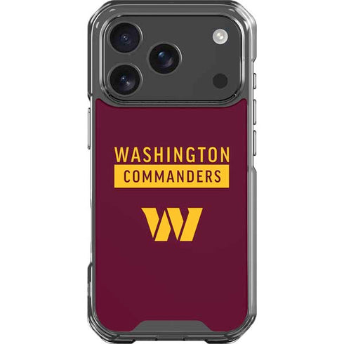 NFL Washington Commanders iPhone 18 Pro Clear Case