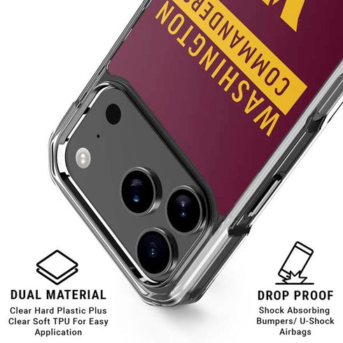 NFL Washington Commanders iPhone 18 Pro Clear Case