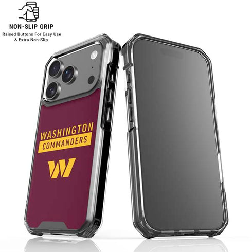 NFL Washington Commanders iPhone 18 Pro Clear Case