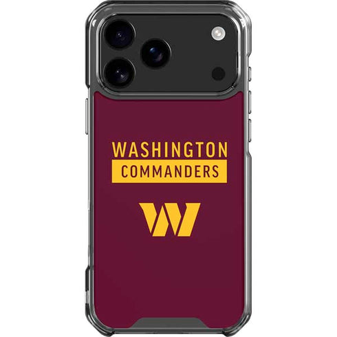 NFL Washington Commanders iPhone 18 Pro Max Clear Case