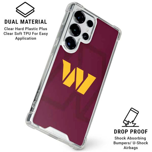 NFL Washington Commanders Large Logo Galaxy S25 Ultra Clear Case