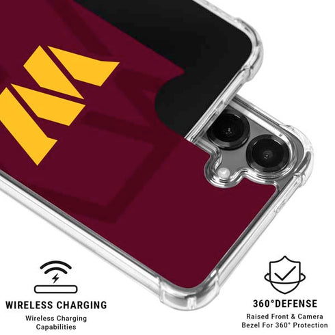 NFL Washington Commanders Large Logo Galaxy S26 Clear Case