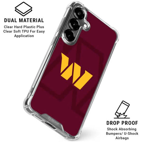 NFL Washington Commanders Large Logo Galaxy S26 Clear Case