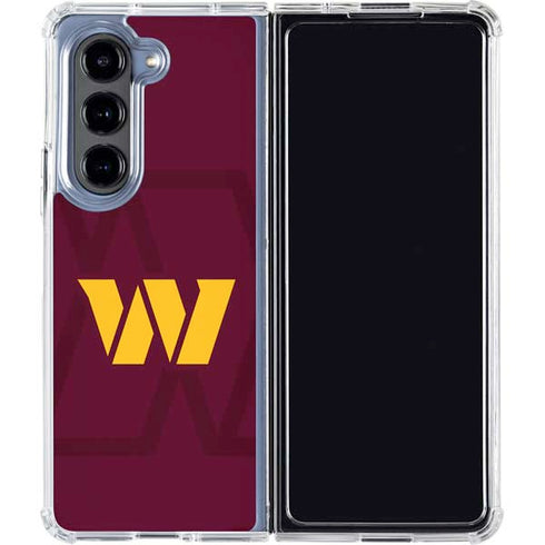 NFL Washington Commanders Large Logo Galaxy Z Fold5 5G Clear Case