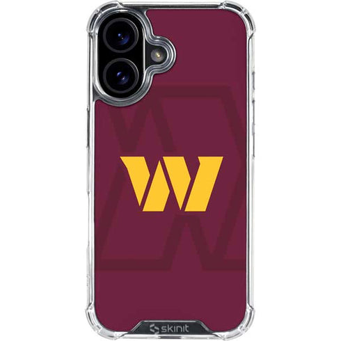 NFL Washington Commanders Large Logo iPhone 16 Clear Case
