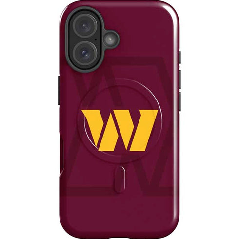 NFL Washington Commanders Large Logo iPhone 16 Magsafe Impact Case