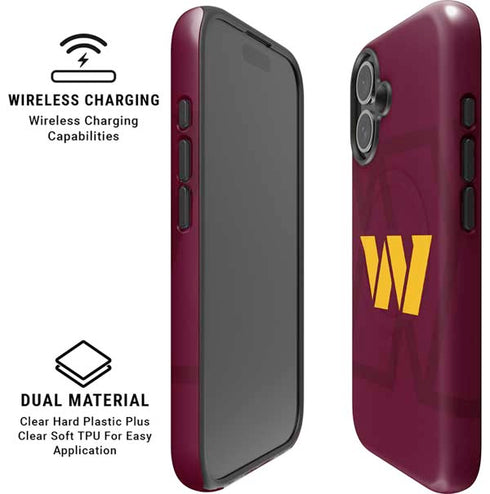 NFL Washington Commanders Large Logo iPhone 16 Plus Magsafe Impact Case