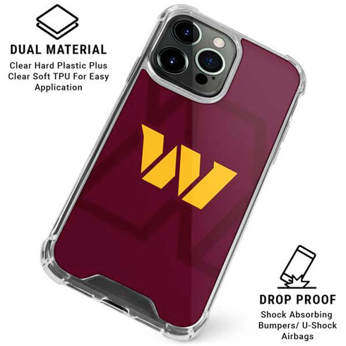 NFL Washington Commanders Large Logo iPhone 16 Pro Clear Case
