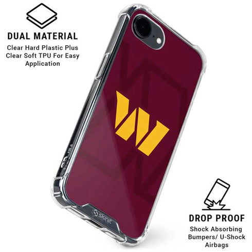NFL Washington Commanders Large Logo iPhone 16e Clear Case