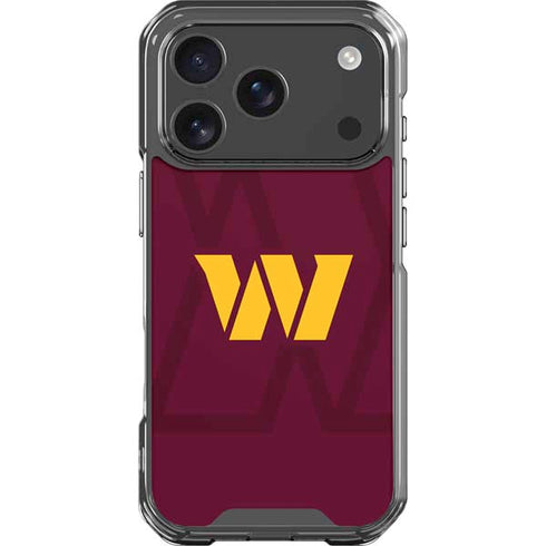 NFL Washington Commanders Large Logo iPhone 18 Pro Clear Case