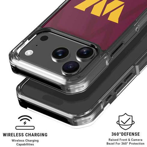 NFL Washington Commanders Large Logo iPhone 18 Pro Clear Case