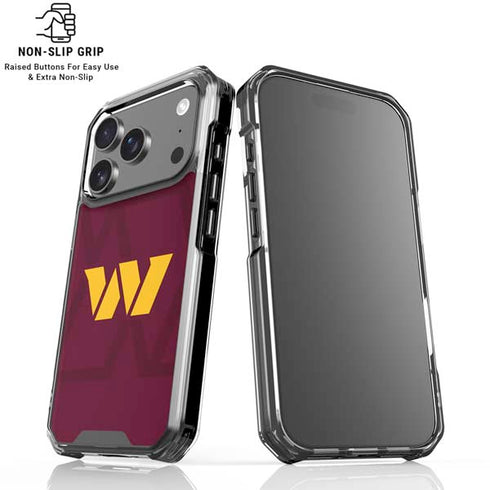 NFL Washington Commanders Large Logo iPhone 18 Pro Clear Case