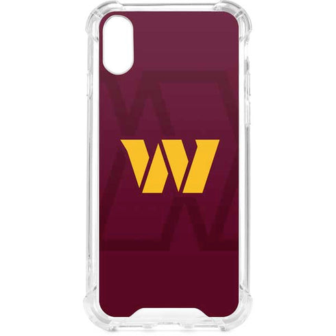 NFL Washington Commanders Large Logo iPhone XS Clear Case