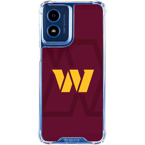 NFL Washington Commanders Large Logo Moto G 5G (2024) Clear Case