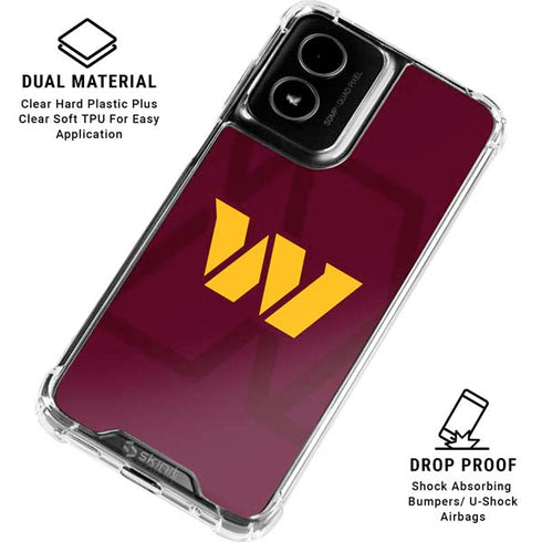 NFL Washington Commanders Large Logo Moto G Power 5G (2024) Clear Case