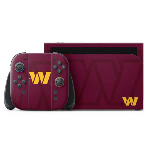 NFL Washington Commanders Large Logo Nintendo Skins